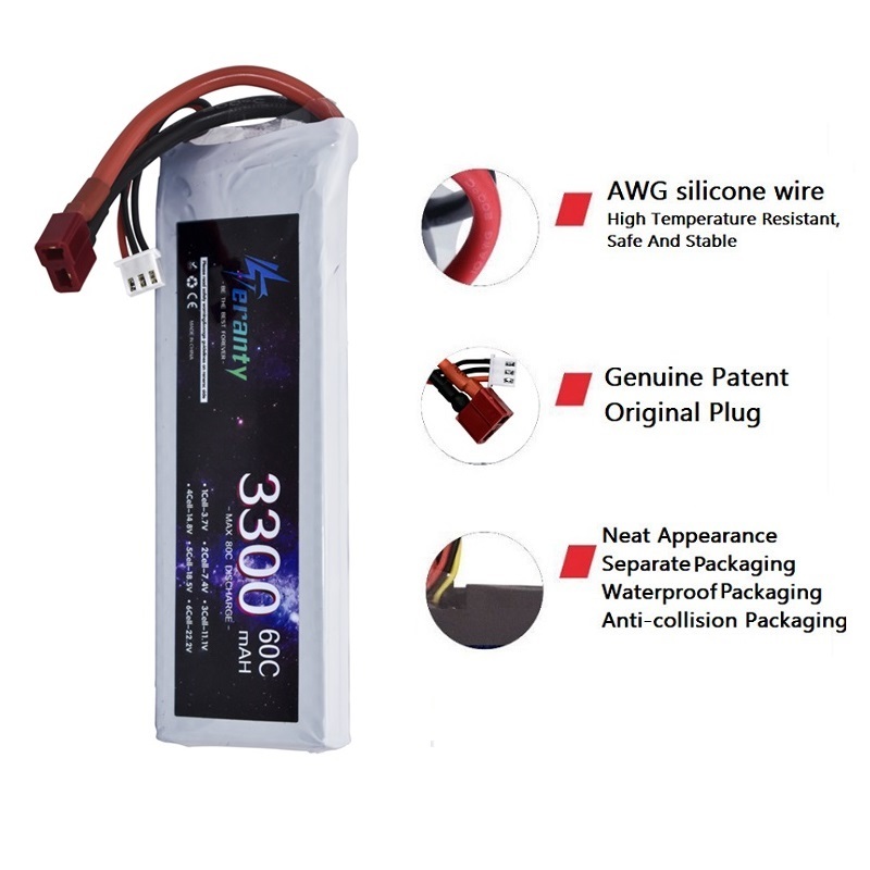2S 7.4V LiPo Battery 3300mAh 6 - đánh giá và giá Drone Battery Adapter