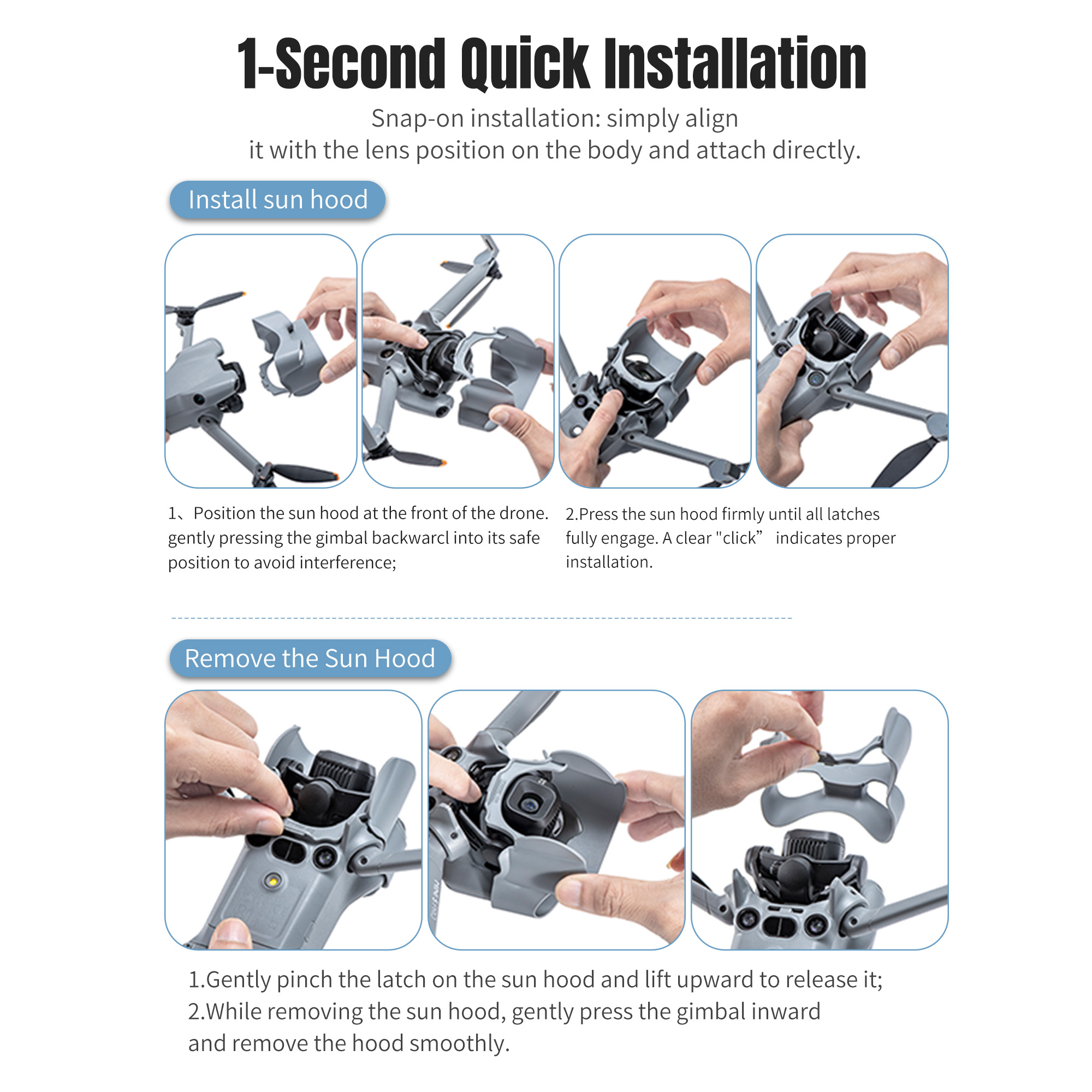 Sunshade Lens Hood For DJI Min - đánh giá và giá Drone Sun Shade