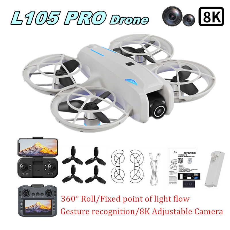 L105 PRO Drone Duel 8k Lens Fu - đánh giá và giá Drone Controller Screen